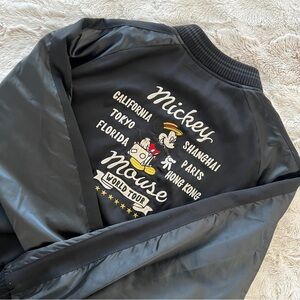 Uniqlo x Disney Black Mickey Mouse World Tour Bomber Jacket